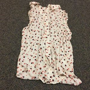 Minnie Mouse Blouse Button Up